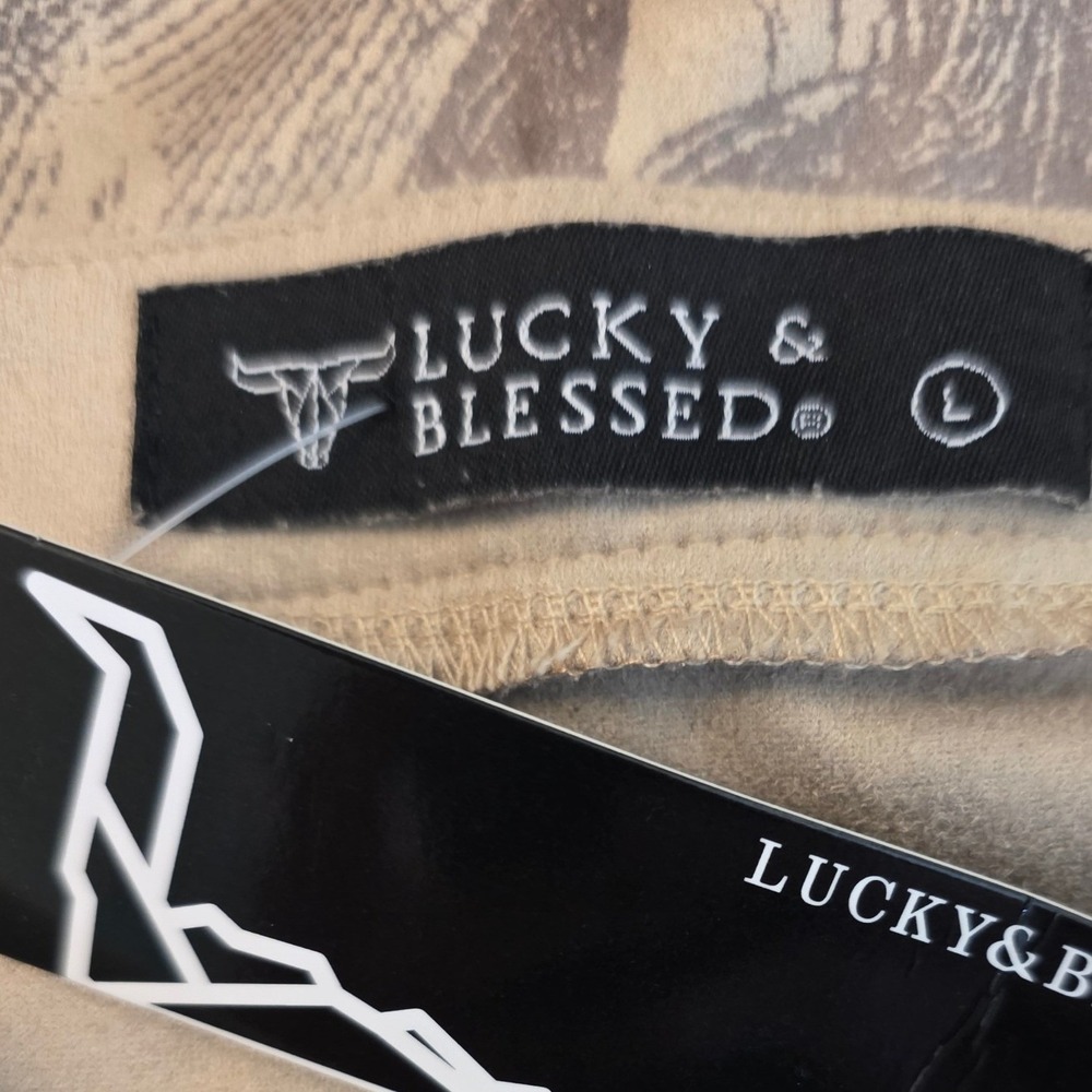 Lucky & Blessed Large Faux Suede Fringe Tassel Cowgirl Short Skirt Western New - Picture 5 of 14